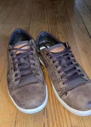 Timberland leather sneakers кроси шкіряні кеди стильні оригінал timbs gap cat4 фото