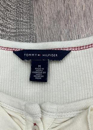 Кофта лонгслив лонг блуза tommy hilfiger в рубчик с рюшами10 фото