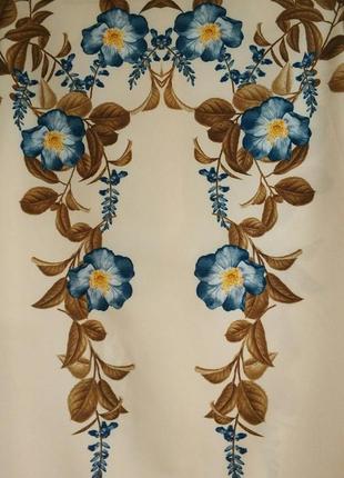 Shein невероятная струящаяся рубашка вышиванка блуза блузка цветочный принт бренд shein, р.l7 фото