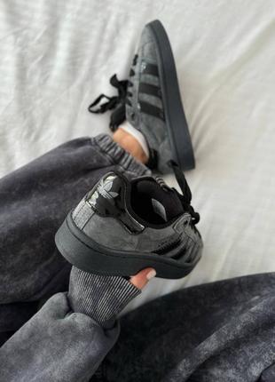 Кроссовки женские adidas campus «&nbsp;graphite / black patent&nbsp;»  premium4 фото