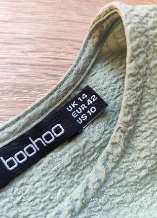 Блуза бейбидолл, фисташкового цвета рукав фонарик boohoo9 фото