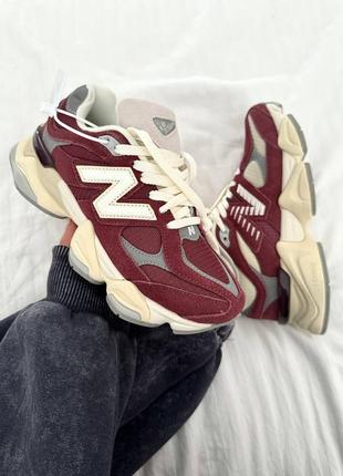 Кросівки жіночі new balance 9060  “washed burgundy” premium