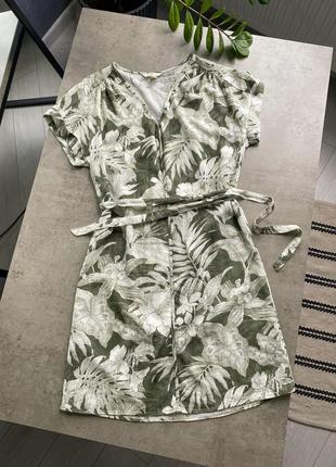 Лляне плаття сарафан h&m лімітоване