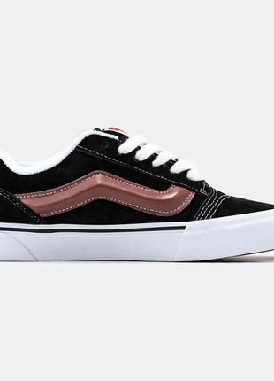 Кеди vans knu skool black brown6 фото