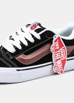 Кеди vans knu skool black brown9 фото