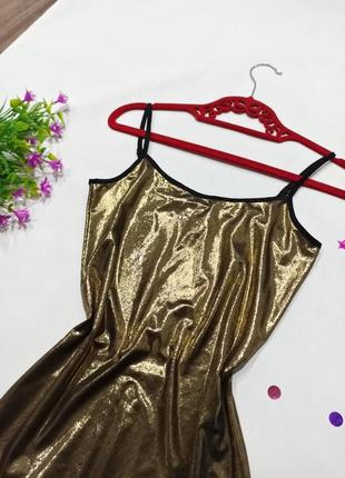 Міні сукня, сукня золото, блискуче плаття2 фото