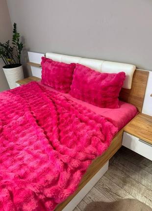 Велюровое постельное белье шиншилла евро