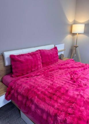 Велюровое постельное белье шиншилла евро