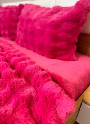 Велюровое постельное белье шиншилла евро