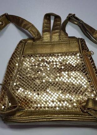 Рюкзак золотой, со стразами, оригинальный, сост. отличное!4 фото
