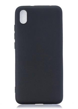 Чехол soft touch для xiaomi redmi 7a силикон бампер черный2 фото
