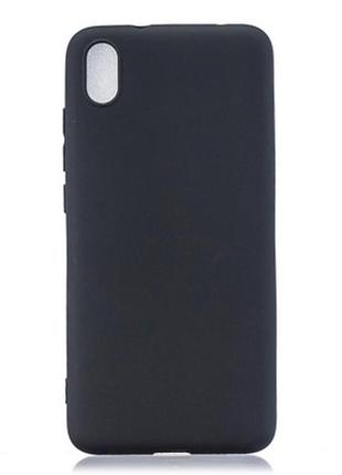Чехол soft touch для xiaomi redmi 7a силикон бампер черный 2