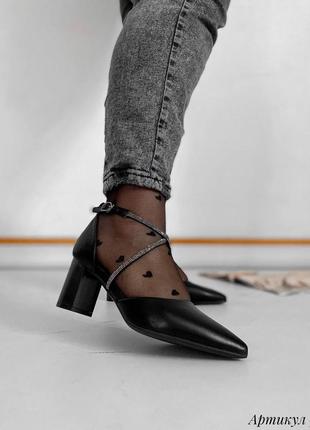 Туфли с ремешком искусственная кожа6 фото