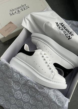 Кроссовки alexander mcqueen ivory black white 36-41 маквин