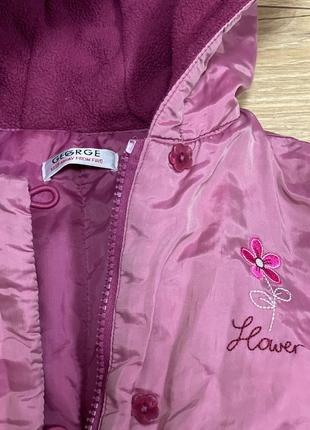 Розовая перламутровая курточка 92-98 размер2 фото