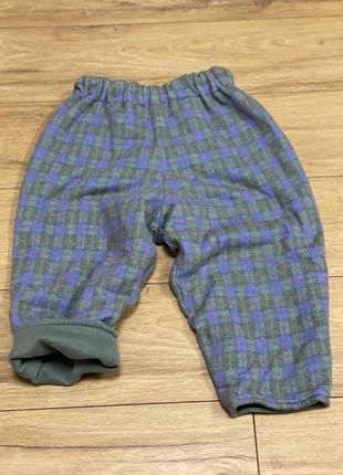 Сіро-зелені теплі штани 92-98 розмір 2893