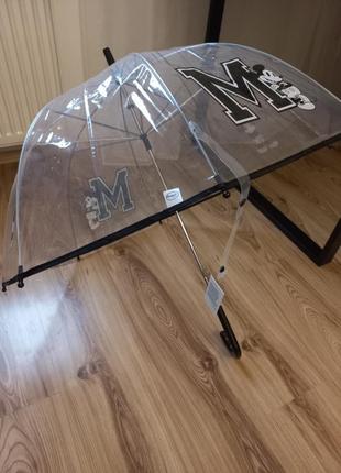 Стильный прозрачный зонт зонтик с mickey mouse от h&amp;m2 фото