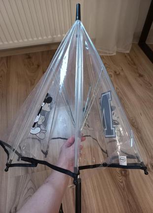 Стильный прозрачный зонт зонтик с mickey mouse от h&amp;m3 фото