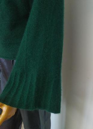 Mango теплый базовый вязаный кашемировый кардиган накидка кофта свитер жакет пиджак темно зеленого цвета 100% кашемир xxs xs s7 фото