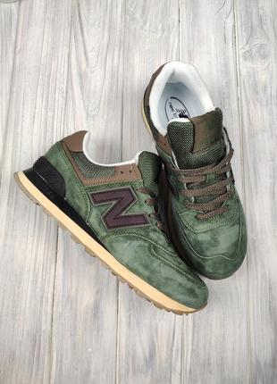 Кроссовки new balance 574 army green10 фото