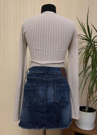 Джинсова міні спідниця юбка фірмова gang розмір s3 фото