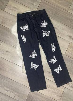 Класні джинси з метеликами, трендові джинси2 фото