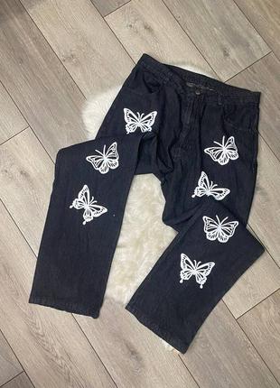 Классные джинсы с бабочками, трендовые джинсы