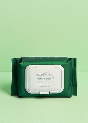 Міцелярні серветки для обличчя hydropeptide micellar facial cloths