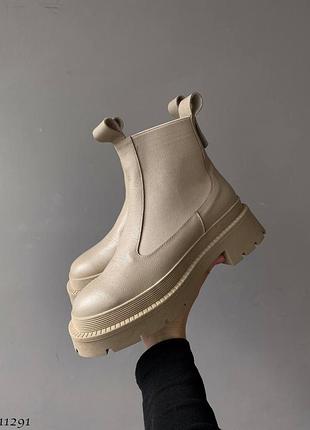 Шкіряні зимові челсі