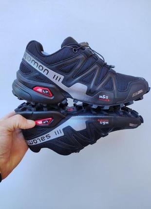 Мужские кроссовки salomon speedcross grid black&silver 41-45