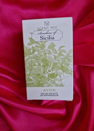 Туалетная вода женская avon scent mix sunshine of sicilia 30 мл