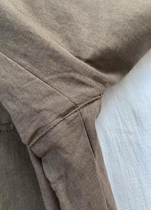 Базовые коричневые льняные штаны,biaggini,p.36-387 фото