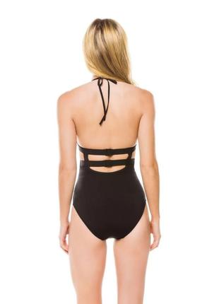 Купальник суцільний seafolly active halter maillot black nwt123 фото