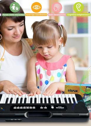 Noaideoi kids piano keyboard, 37-клавишное пианино для детей, музыкальное пианино с микрофоном, портативное3 фото