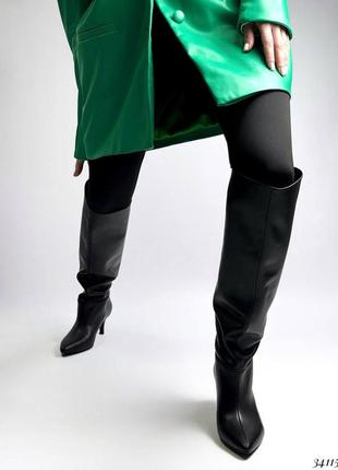 Сапоги без утеплителя на кожаном подкладе