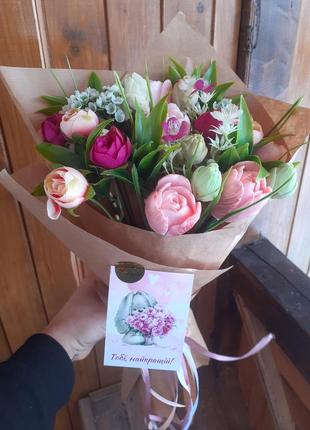 Букет з мильних тюльпанів ❤