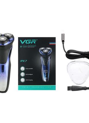 Электробритва vgr v-306 аккумуляторная бритва для стрижки волос