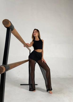 Штани сіточка з шортиками для танців, хай хілз, high heels, pole dance, strip4 фото