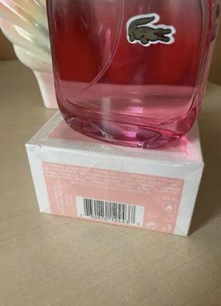 Туалетна вода lacoste l. 12.12 pour elle sparkling 90 ml жіночі лакост спарклінг лакоста рожева парфум  духи4 фото