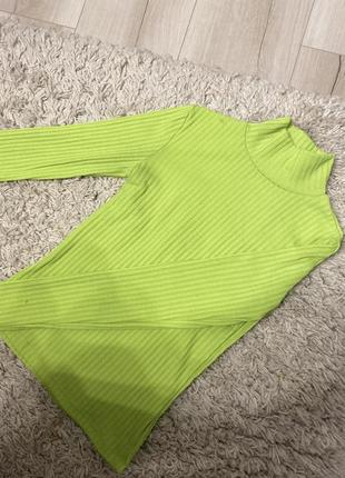 Кислотно-зёленый гольфик pull&amp;bear