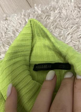Кислотно-зёленый гольфик pull&bear 2