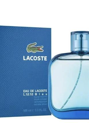 Lacoste l. 12.12 blue туалетна вода 100 ml парфуми лакост блу блю синій 100 мл чоловічий