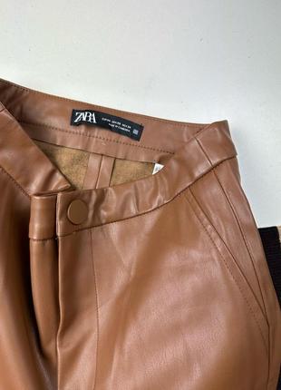 Брюки из эко кожи zara2 фото