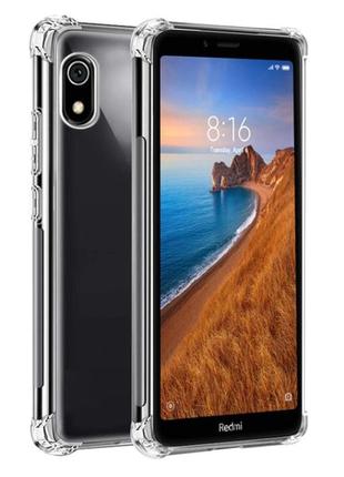 Чехол fiji proof для xiaomi redmi 7a бампер с усиленными бортами transparent