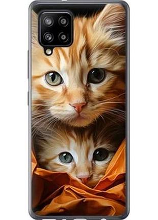 Чехол на samsung galaxy a42 a426b котики 2 из силикона fch_0008334