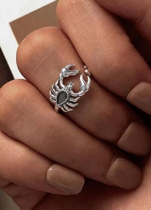 Серебряное кольцо "скорпион"3 фото