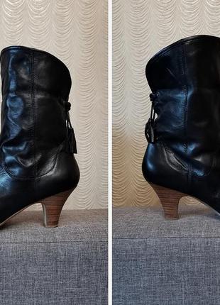 Ludwig gortz півчобітки ботильйони шкіра натуральна каблук kitten heels чоботи жіночі демисезон шкіра людвіг герц2 фото