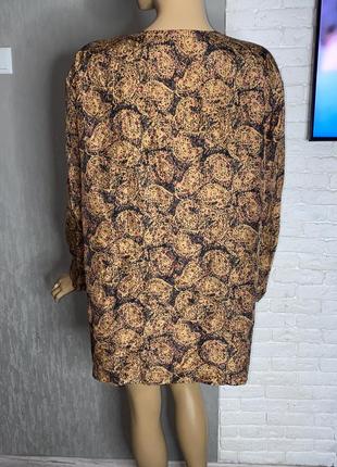Винтажная шелковая блуза блузка шелк большого размера батал, xxxl 56-58р2 фото