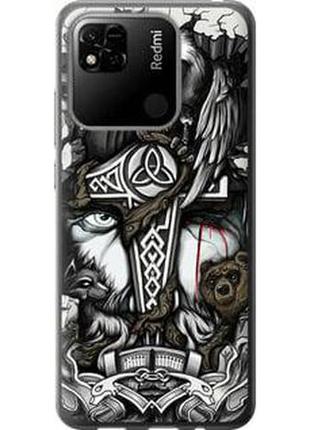 Чехол на xiaomi redmi 10a тату викинг из силикона fch_0002075