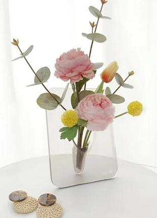 Стильная ваза для цветов в виде фоторамки 20х15 см